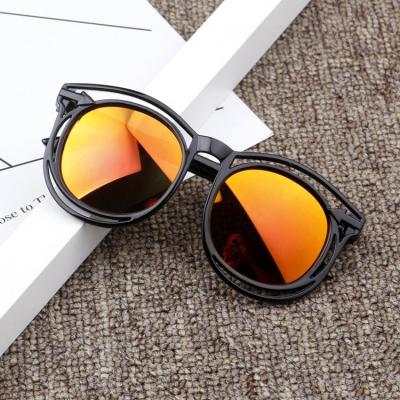 China Fashion Sunglasses Shape Cute Round UV400 Flower Shaped Sun Glass Frame Plastic Kids Sunglasses For Girls Boys for sale