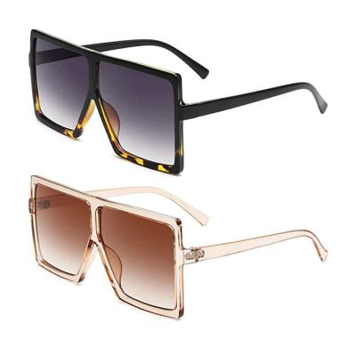 China Fashion Sunglasses 2022 Hot Selling Luxury Custom Logo Square Frame Oversized Women Fashion Sunglasses Big for sale