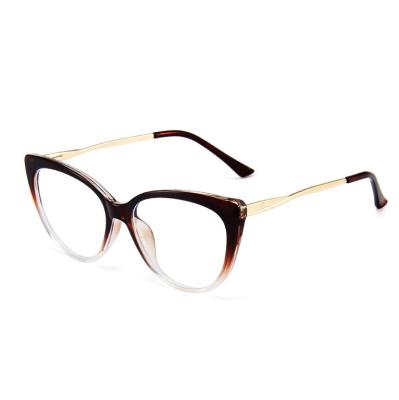 China Women Cat Eye Glasses Square Eyeglasses Frames Slim Monocle Frames for sale