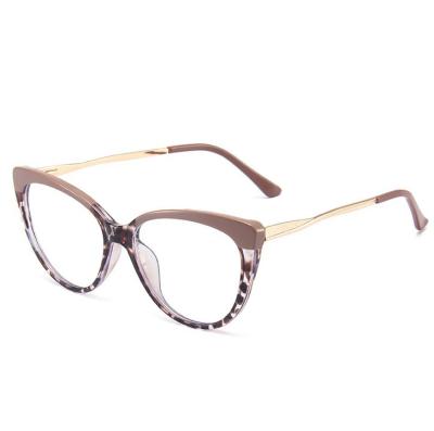 China For Reading Glass Women Myopia Fashion Metal Frame Optical Clear Prescription Eyewear Computer Glasses for sale