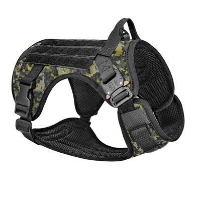 China Padded Tactical Dog Harness No Adjustable Dog Vest Pulling Harness For Hunting Training Walking for sale