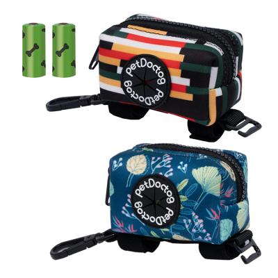 China Durable Custom Print Neoprene Material Dog Poop Bag Holder Leash Attachment for sale