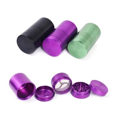 China Modern Popular Wholesale Accessories Spice Stash Smoking Grinder 53MM 5 Layers Herb Grinder With Stash Pots for sale