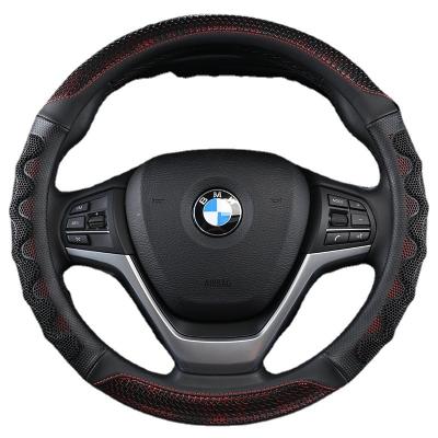 China Universal Anti-skid Embossing Leather 38CM Anti-skid Car-styling Car Steering Wheel Cover Fancy Skid Proof for sale