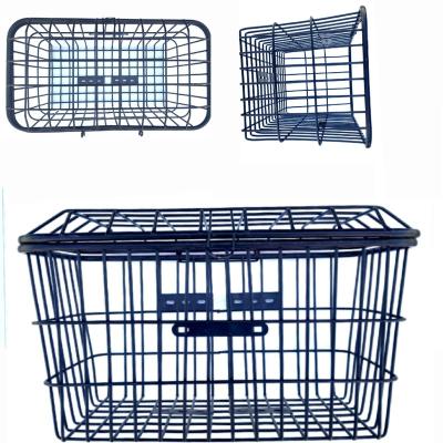 China Durable High Quality Bicycle Metal Front Basket With Cover for sale