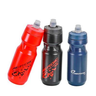 China Durable Bike Bicycle Mountain Water Drink Recycling Bottle With Holder Cage Outdoor Sports Kettle Plastic Portable Water Bottle Drinkware for sale