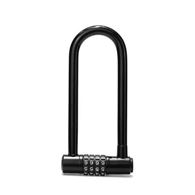 China Bike Security Customized Motorcycle Password U-Lock Bike Dual U-Lock Plug-in Lock Anti-theft for sale