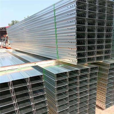 China Galvanized Cable Tray Support Structured Wiring Heavy Duty Straight Steel Cable Tray Cable Trunking Sizes for sale