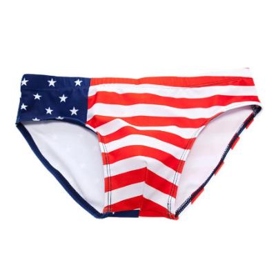 China Men Plus Size UK USA Stars Stripe Swim Underpants Factory Swim Trunk Sun Wear Factory Diving Suit Factory Party Wear -clothes for sale