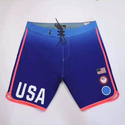 China New USA Plus Size Men's Swim Trunks Swimwear Board Shorts Boardshorts Elastic Spandex Gym Fitness Surf Waterproof Quick Dry Factory for sale