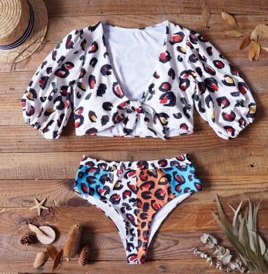 China Factory more Rainbow leopard bikini OEM ODM bikini swimwear swimwear beach wear diving suit party wear home bikini size sky for sale