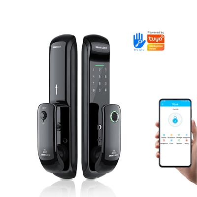 China Household Door Locks Password Locks Tuya WiFi Digital Card Door Lock Wifi Fingerprint Smart Home Automatic Lock for sale