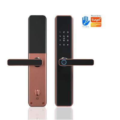 China Durable high professional electronic smart password tuya security tuya wifi smart door lock for sale