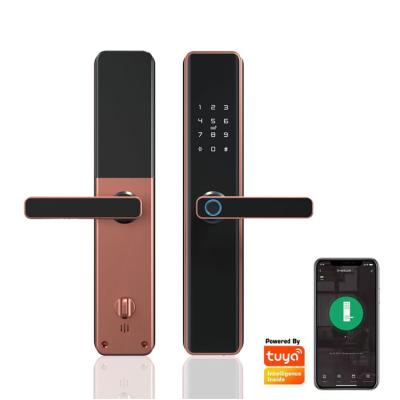 China Tuya Durable High Tlock Security Door Lock Fingerprint Recognition Smart Opening Digital Smart Lock for sale