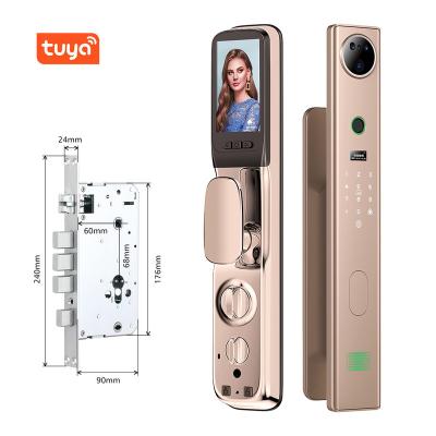 China High security entry door video door locks durable electronic smart wifi automatic remote automatic smart door lock tuya for sale