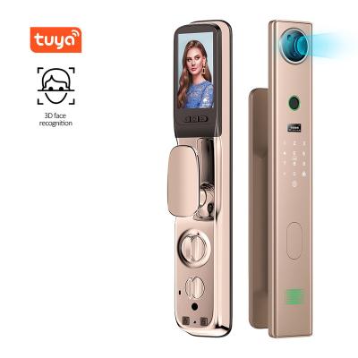 China Durable High Security Entry Lock Recognition Door Tuya Keyless Smart Facial Lock Intelligent Lock With Face Recognition for sale