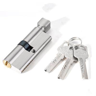 China Household Door Locks Euro Profile Door Lock Cylinder Brass Core Multi Size Solid Brass Cylinder With Key for sale