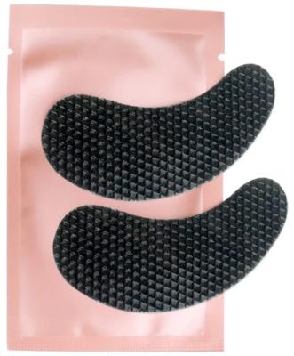 China Nourishing Black Patch Under Eye Building Whips Black Gel Eye Patch Nonwoven Makeup Eyelash Pads High Quality for sale