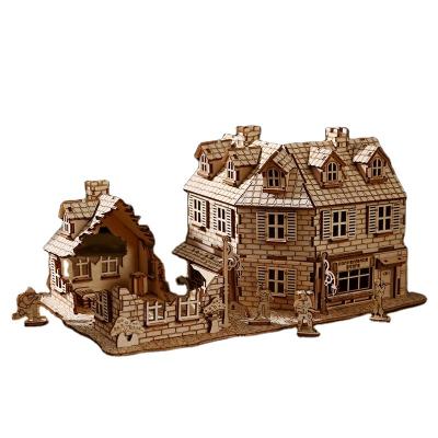 China Cartoon Toy Wholesale 3D Housing Building Jigsaw Early Education Children Pacifist Theme Jigsaw Puzzles for sale