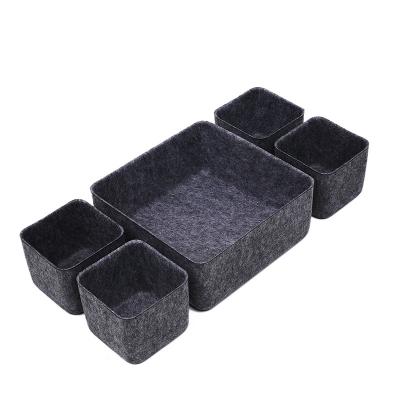 China Skillful Felt Organizer Felt Viable Storage Boxes Design Quality Assurance Felt Bag for sale