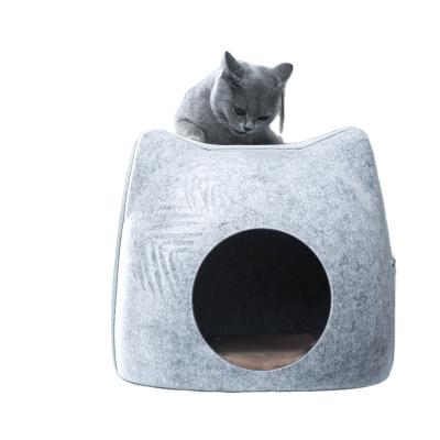 China Breathable Nest Cat Bed Cave Nest Felt New Products Pet House Breathable Hot Selling New Products for sale