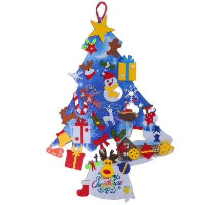 China Kids Christmas Tree DIY Felt Christmas Decoration For Navidad 2022 New Year Gifts Home Christmas Ornaments Christmas Tree for sale