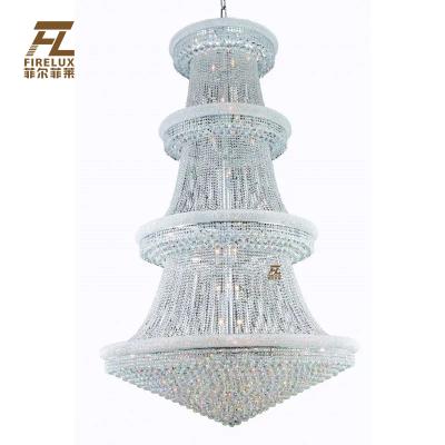 China Large Luxury Hall Chandelier Crystal Lampshade European Elegant Wedding High Performance Modern Unique Premium Quality Manufacturers for sale