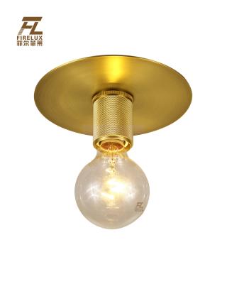 China New Fashion Indoor Copper Simple Minimalist Italian Nordic Modern Contemporary Mini North America Size Glass Ball Shade Ceiling Lamp for sale