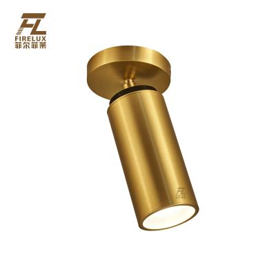 China New Fashion Contemporary Nordic Modern Minimalist Copper Indoor Mini Size GU10 Spotlight High Quality Ceiling Lamp North America Mini for sale