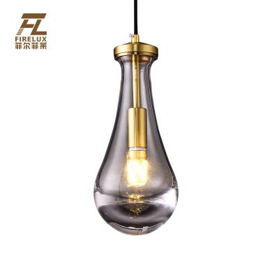 China Gloden Modern Contemporary Post Modern Adjustable Single Head Creative Rise Your Collection Home Lighting Single Crystal Pendant Lamp for sale