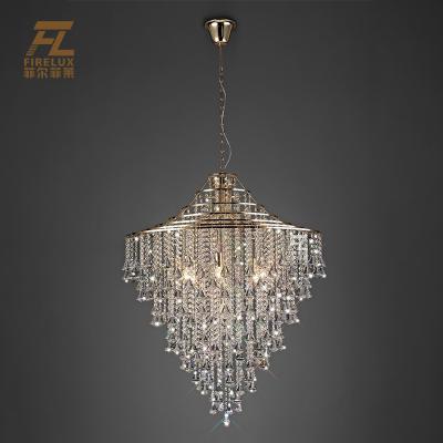 China Contemporary European American style high quality k9 crystal chandelier for villa hotel barnyard for sale