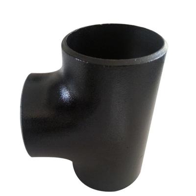 China STD Welding Carbon Steel Fitting Equal Tee Black Seamless Straight Type Tees for sale