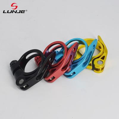 China Wholesale 31.8 34.9mm Aluminum Alloy Quick Release Bicycle Seat Clamp Aluminum Alloy Bicycle Spare Parts for sale