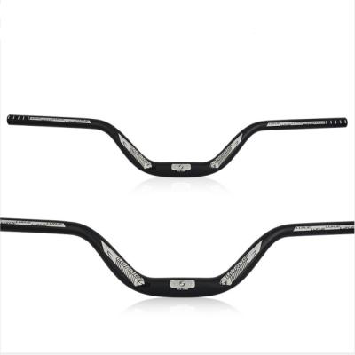 China Custom High Quality Coating Freestyle Mountain Bikes OEM Black Powder Aluminum Bike Riser Handlebar for sale