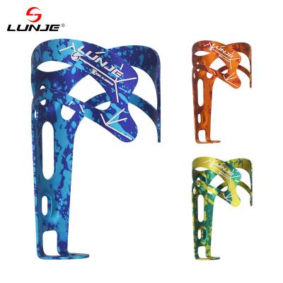 China High Quality Alloy 6061-T6 LUNJE Bicycle Accessories Mountain Road Bike Water Bottle Aluminum Rack Cages Rack for sale