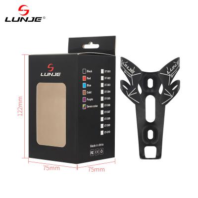 China LUNJE Aluminum Alloy 6061-T6 Aluminum Alloy Water Bottle Cage Mountain Bike Bottle Holder Ultralight Recycling Cup Holder for sale