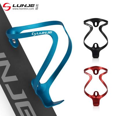 China LUNJE Aluminum Alloy Cycling Accessories Bike Bottle Cage Mountain Bike Colorful Ultralight Water Cup Holder XT-A002Cages for sale