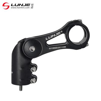 China New LUNJE 31.8*75/95/130mm Bicycle Stem Road Bike Handle MTB Adjustable Stem High Strength And Durable XT-A825 for sale