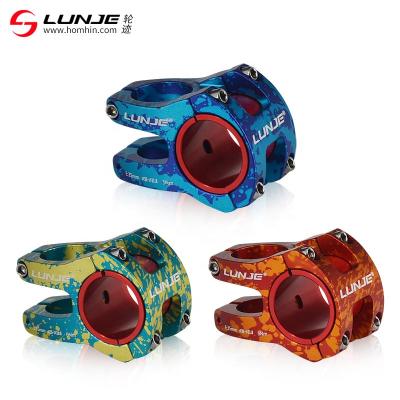 China LUNJE Aluminum Alloy Bicycle Accessories Road Bike Stem 31.8MM Mountain Bike Bicycle Stem XT-A136Colorful for sale