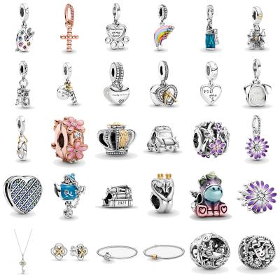 China METALS 2021 new 100% 925 sterling silver lovely and cute animal charm bead pendant jewelry suitable for DIY bracelets for sale