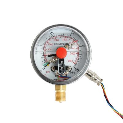 China Brass Liquid Filled Electrical Magneto Contact Pressure Gauge for sale