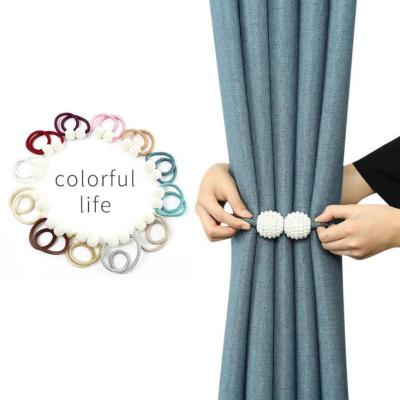 China New Arrival Contemporary Home Furniture Pearl Shaped Curtain Holdback Magnet Curtain Tieback Decorative Buckle for sale