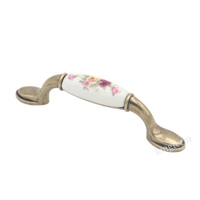 China Cabinet Hot Sales Cheaper Ceramic Zinc Alloy Drawer Cabinet Handle for sale