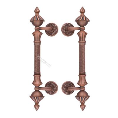 China Door Pull Best Selling Antique Copper Exterior Wooden Door Handles for sale