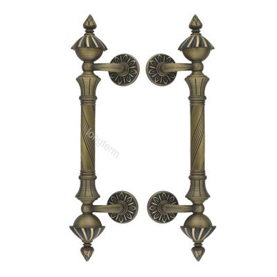 China China Door Classic Design Antique Brass Glass Door Handle Pull for sale