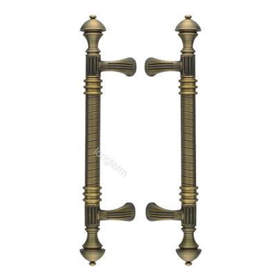 China Luxury Wholesale Italian Style Lever Antique Brass Door Handles for sale