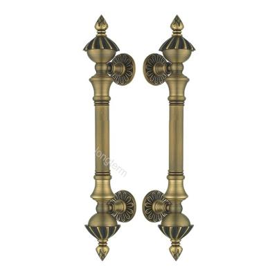 China Luxury Antique Brass Door Pull Handles For Base Track for sale