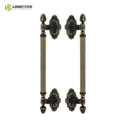 China EUROPEAN Luxury Classic Brass Door Handle Strong Durable Door Pull To Handle Antique Brass Pull Handle For Wooden Door for sale