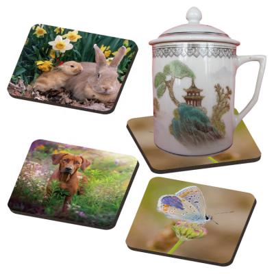 China Viable factory to wholesale tea cup EVA foam coaster with square shape in stock for sale