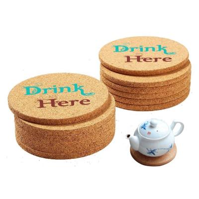 China Sustainable Factory To Custom Kitchen Table Mats Round Cork Mat for sale